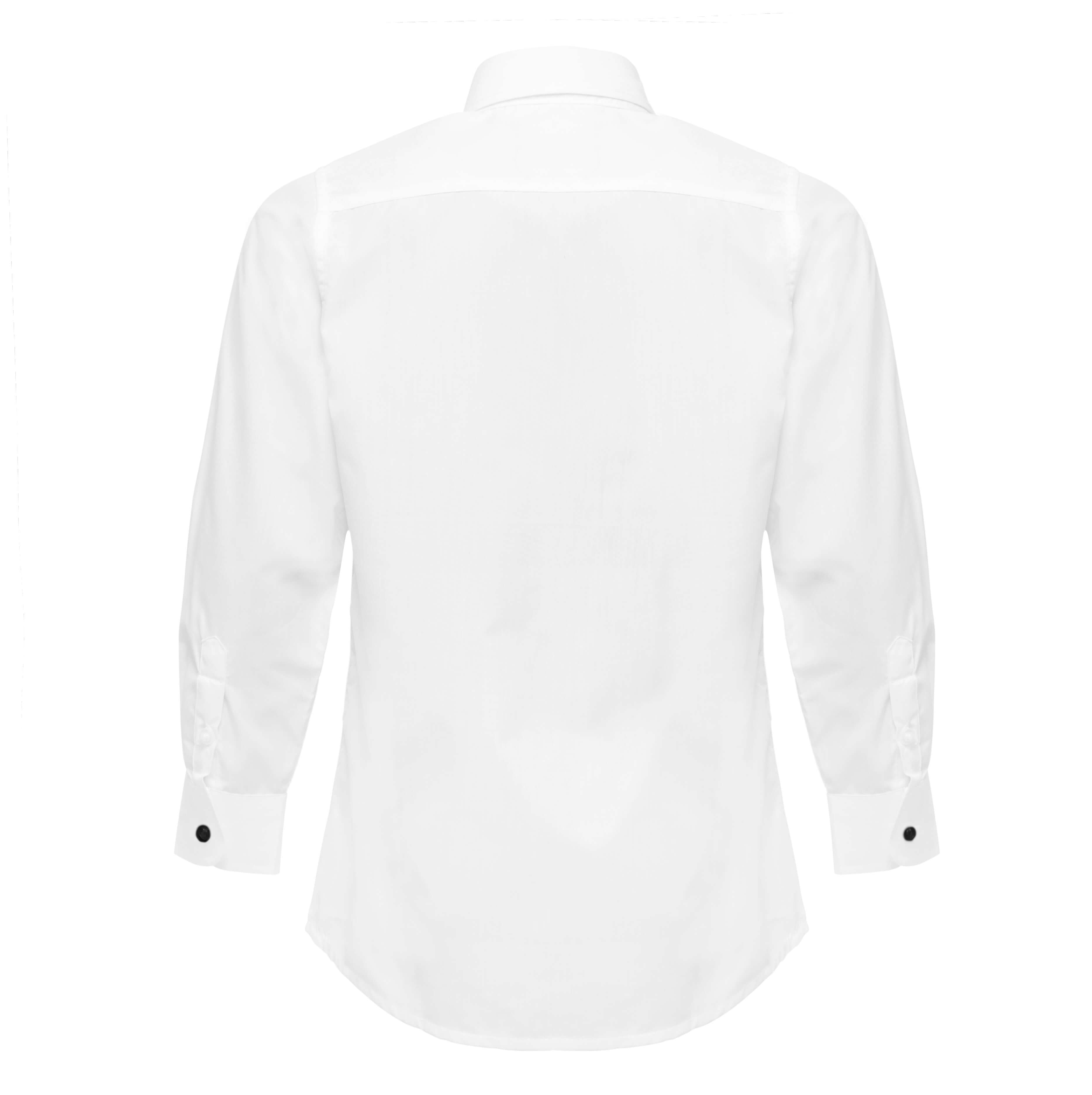 Boys' White Shirt Premium Black Buttons