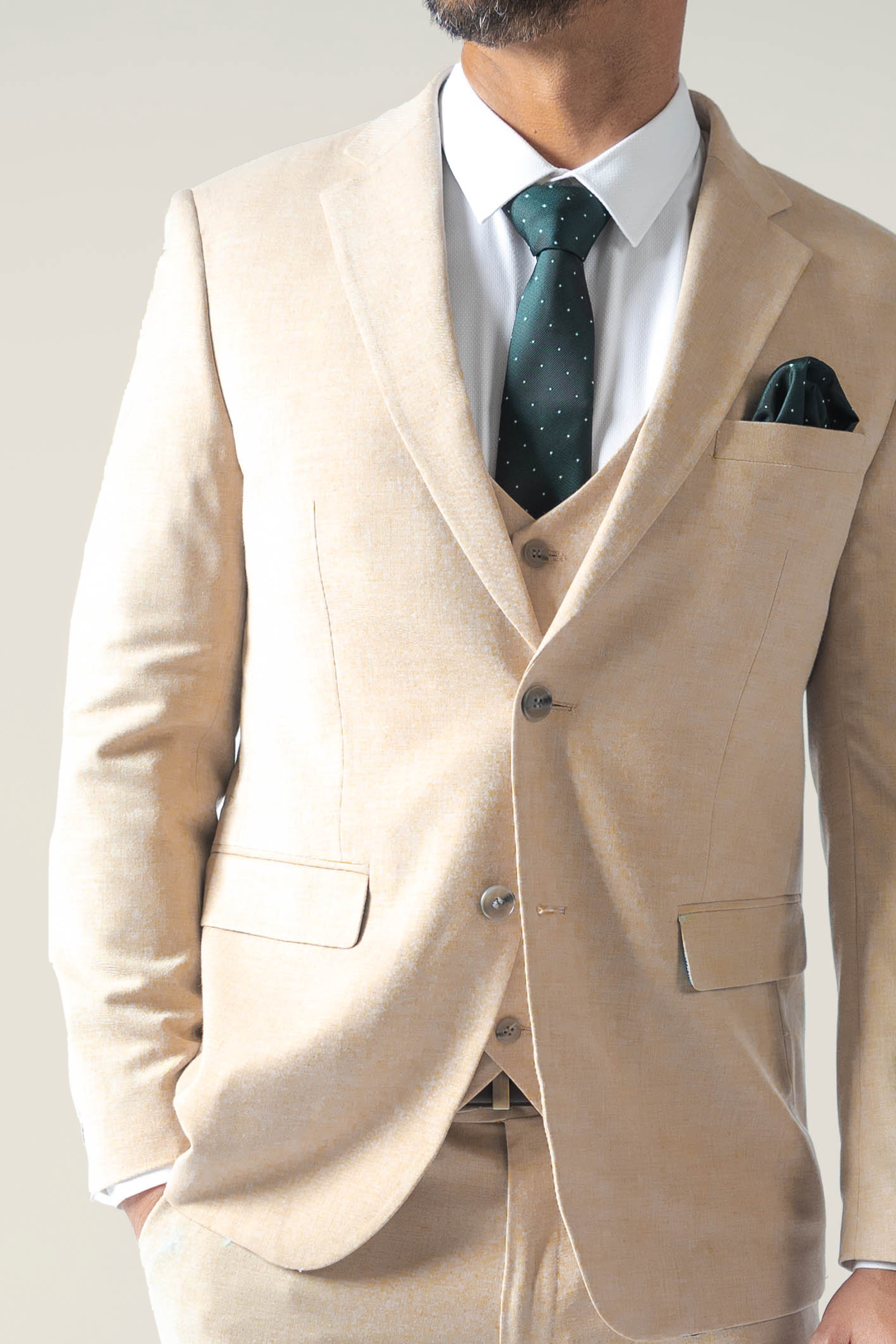 Men's Coastal Beige Suit