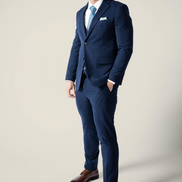 Men's Duke Navy Checkered Suit