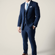 Men's Duke Navy Checkered Suit
