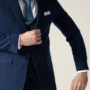 Men's Duke Navy Checkered Suit