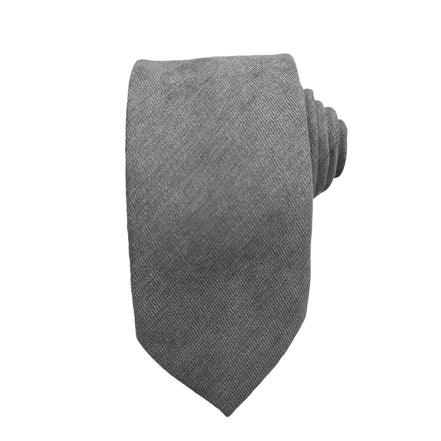 Men's Tie - Grey Cotton