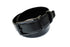 Men's Black Leather Belt - "No Hole" Black Ratchet Buckle