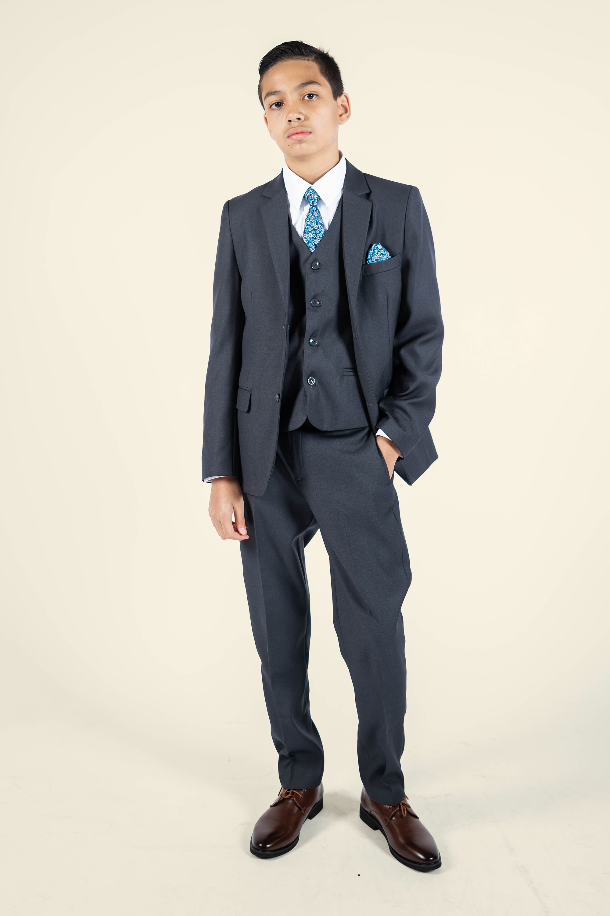 Boys' Charcoal Grey Suit