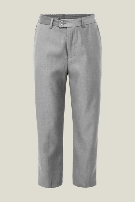 Boys' Bone Grey 4-Piece Waistcoat Suit Set
