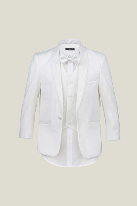 Boys' Paisley Off White Tuxedo