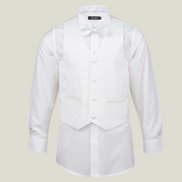 Boys' Paisley Off White Tuxedo