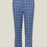 Boys' Dusty Blue Checkered Suit