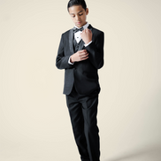 Boys' Paisley Black Tuxedo