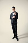 Boys' Paisley Black Tuxedo