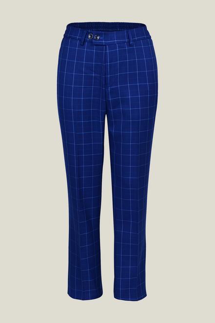 Boys' Royal Blue Checkered Suit