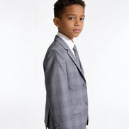 Boys' Grey Checkered Suit