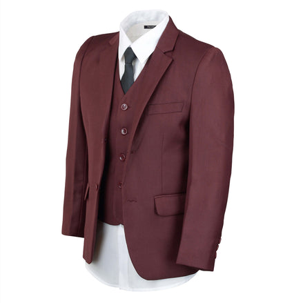 Boys' Crimson Burgundy Suit