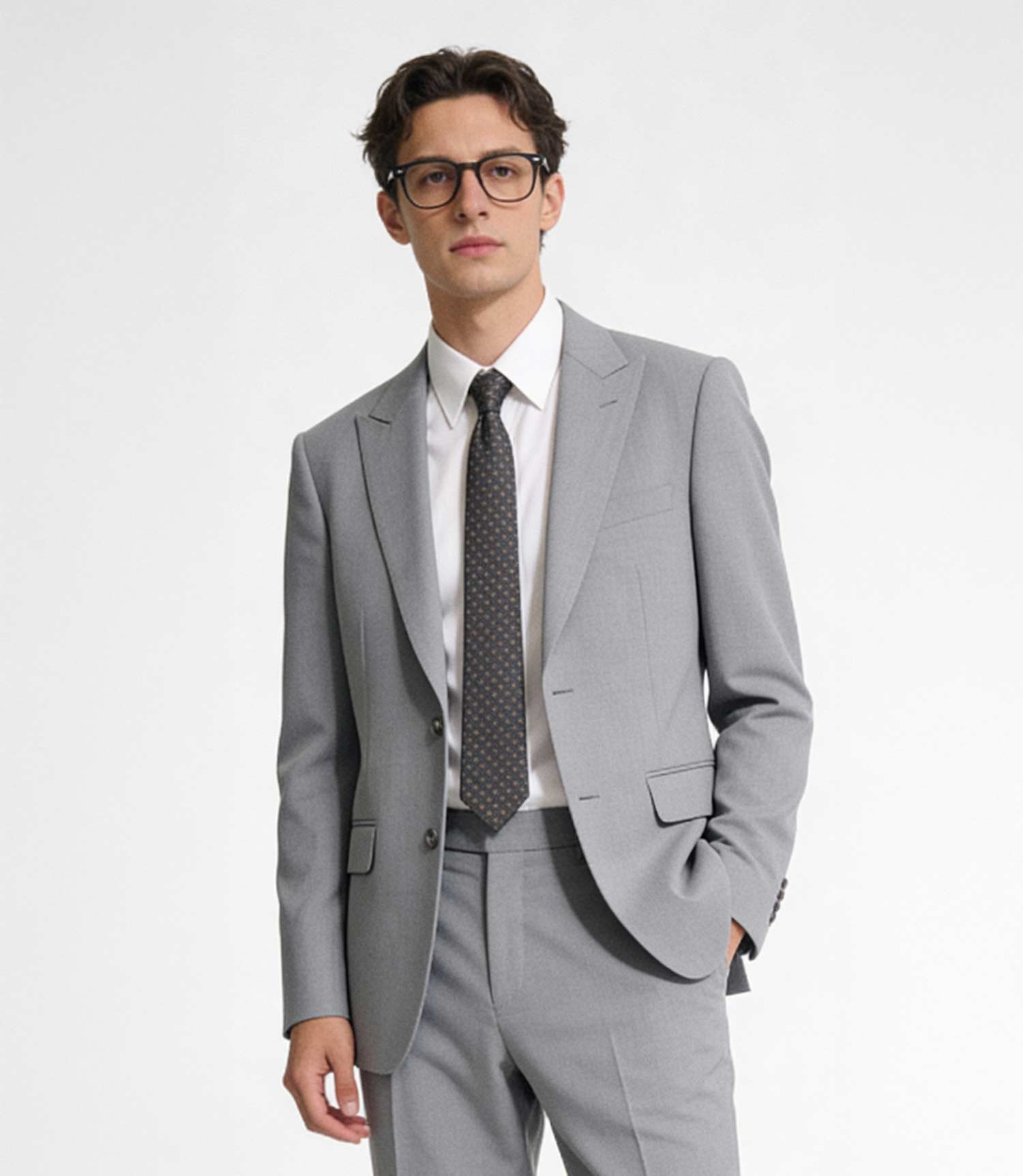 Grey Peak Lapel Suit