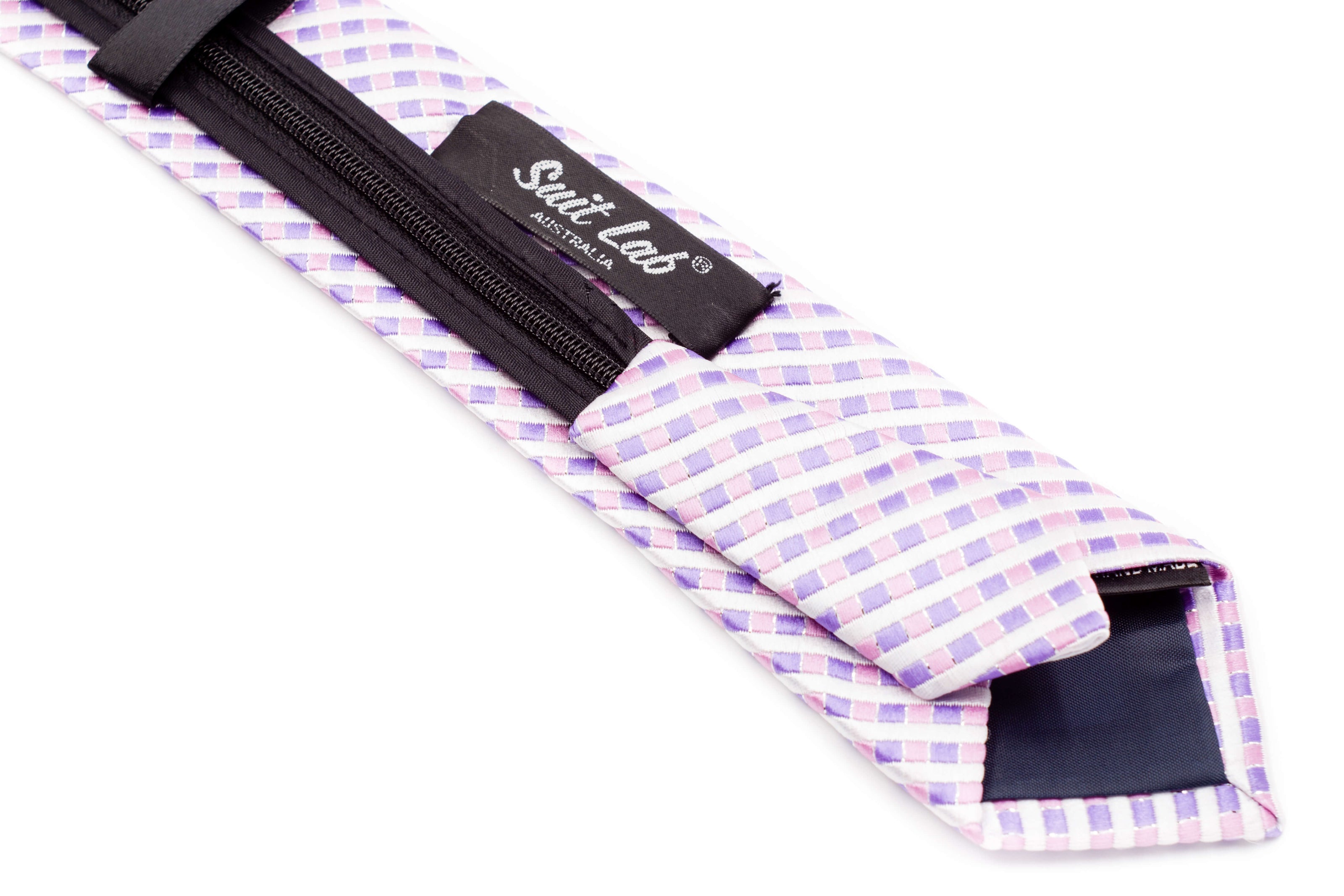 Boys' Tie - Purple Mutli Checks