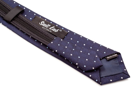 Boys' Tie - Navy Multi Polka Dots