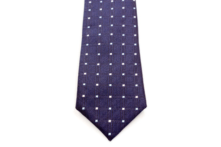 Boys' Tie - Navy Multi Polka Dots