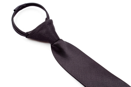 Boys' Tie - Matte Black Striped