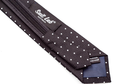 Boys' Tie - Black Polka Dot