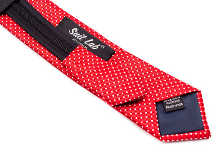 Boys' Tie - Red Polka Dot