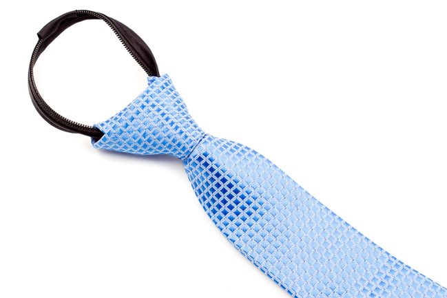 Boys' Tie - Baby Blue Checkered