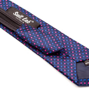 Boys' Tie - Navy Blue Polka Dots