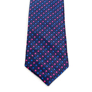 Boys' Tie - Navy Blue Polka Dots