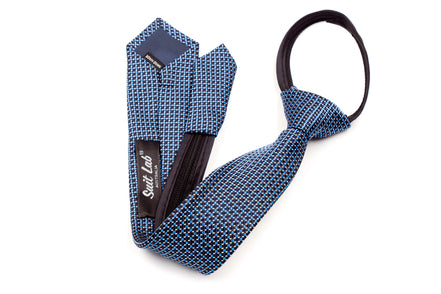 Boys' Tie - Black and Blue Checks