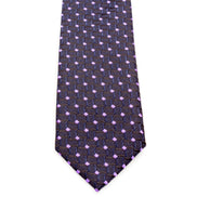 Boys' Tie - Black and Purple Diamond