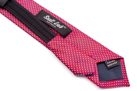 Boys' Tie - Red Multi Checks