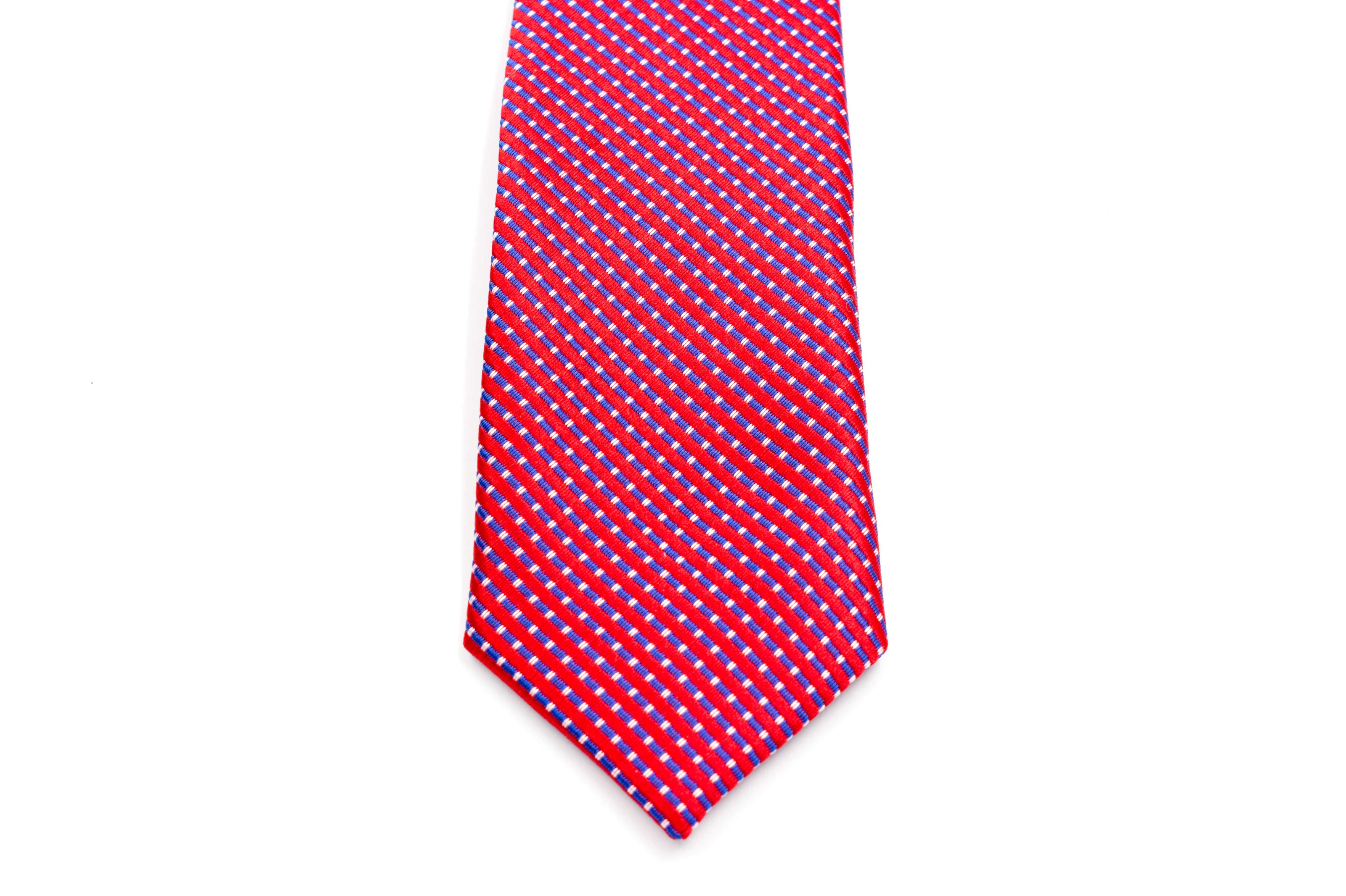 Boys' Tie - Red Multi Checks