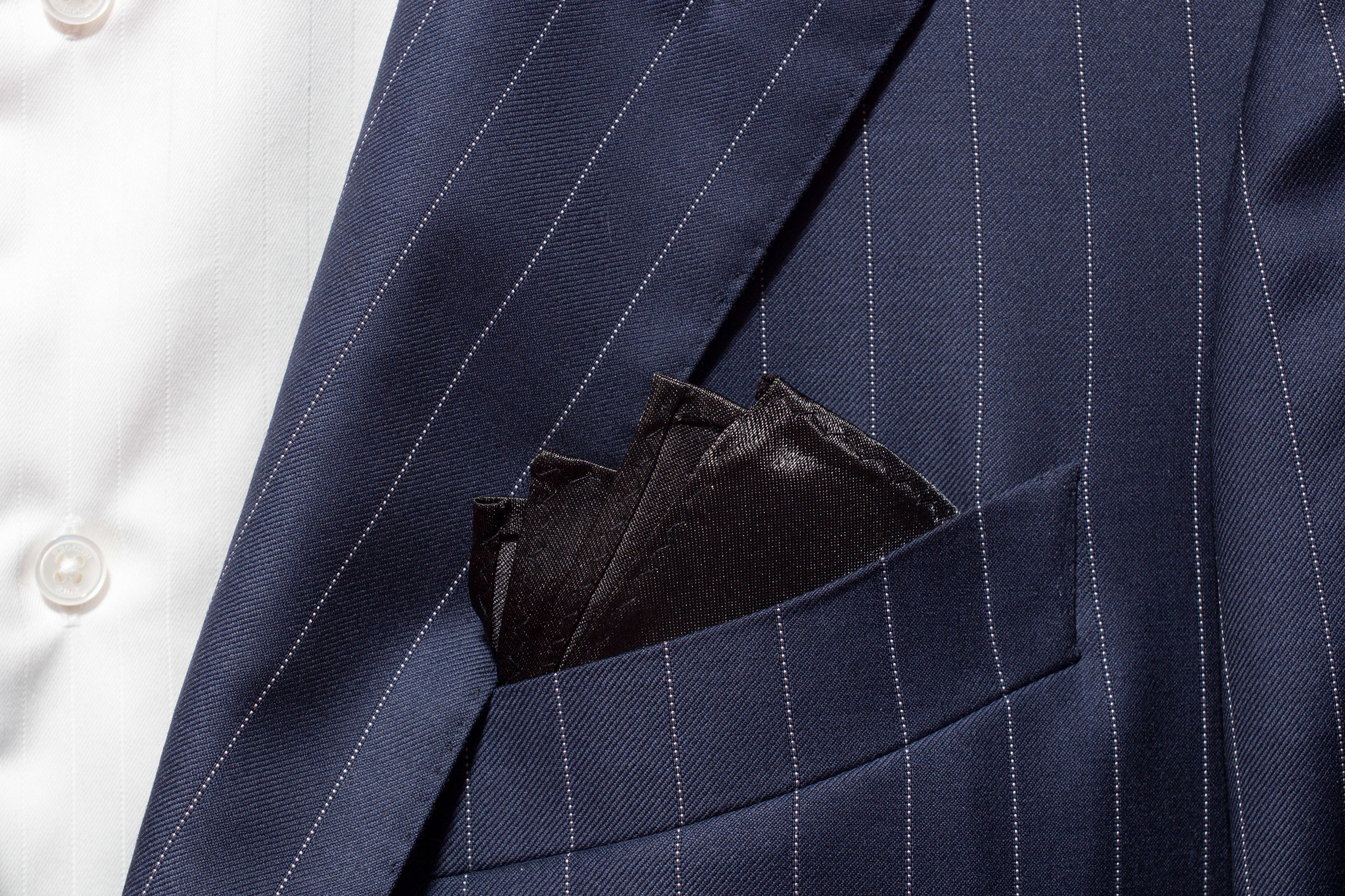 Pocket Square - Black - Suit Lab