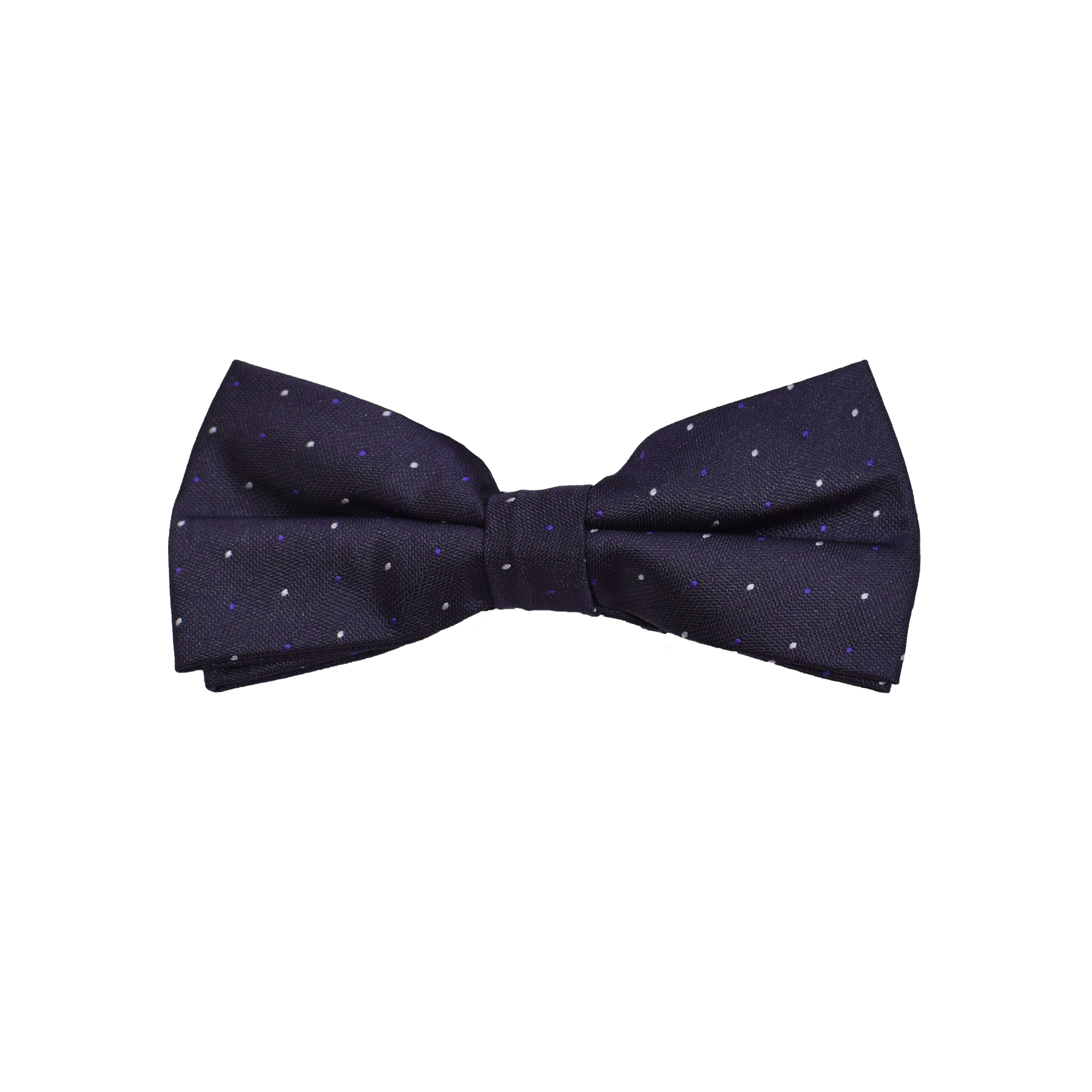 Matching Bow Tie - Purple Micro Polkadot