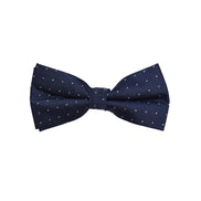 Matching Bow Tie - Navy Pink Micro Polkadot