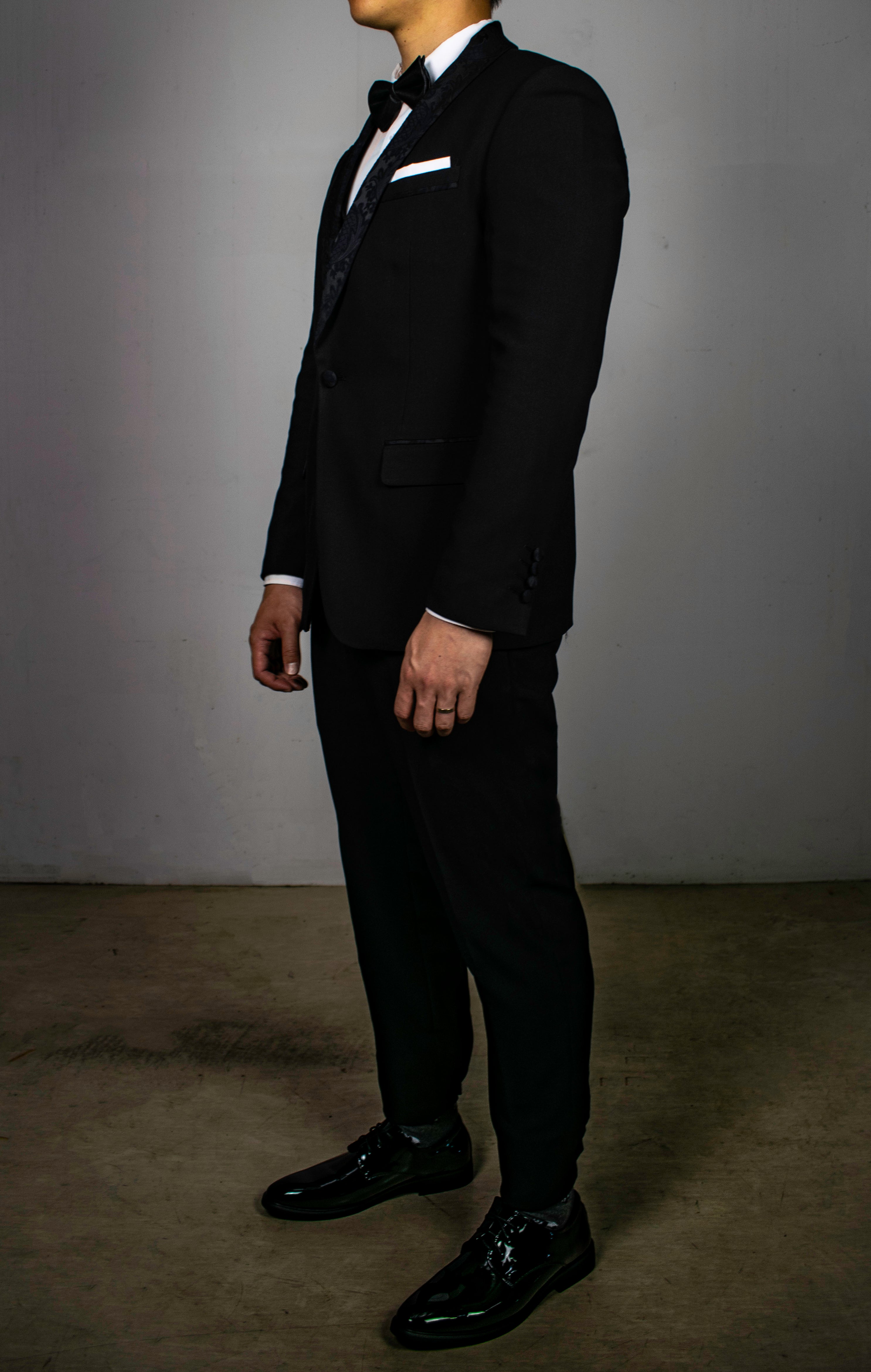 Men's Paisley Black Tuxedo