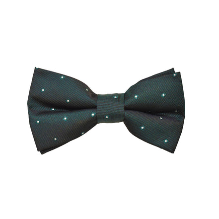Matching Bow Tie - Emerald Green Micro Polkadot
