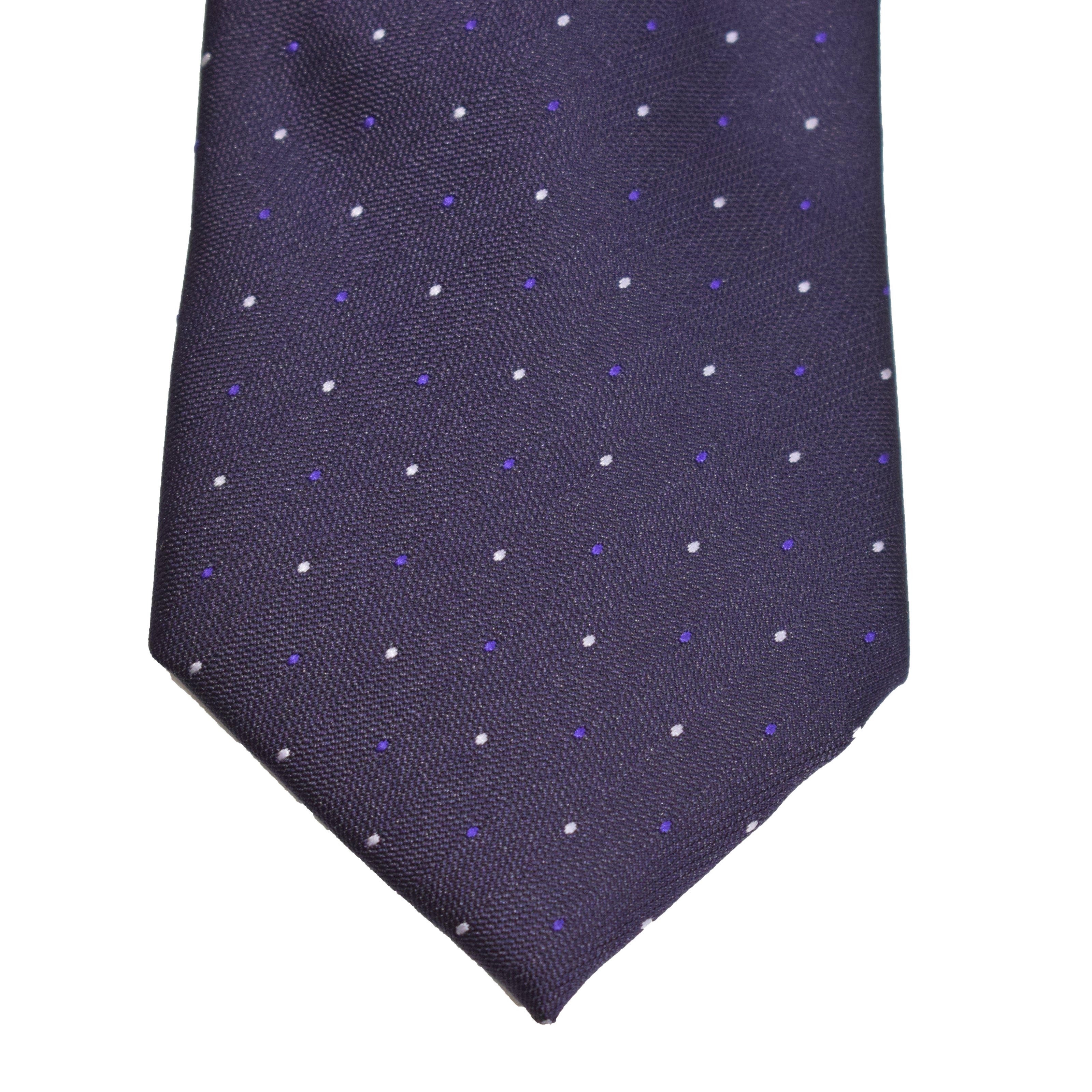 Men's Neck Tie - Purple Micro Polkadot