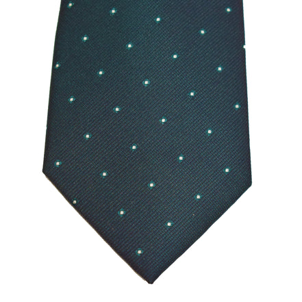 Men's Neck Tie - Emerald Green Micro Polkadot