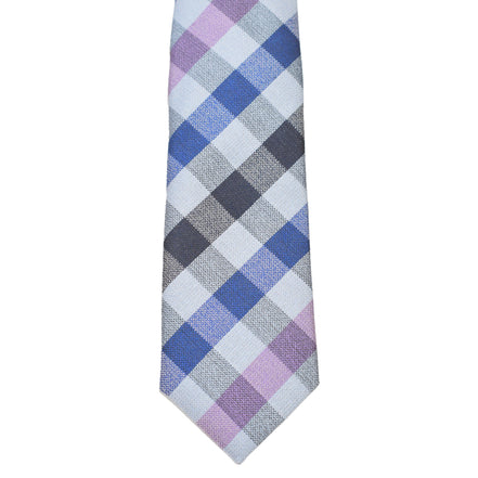 Boys' Tie - Pink Multi Checkered