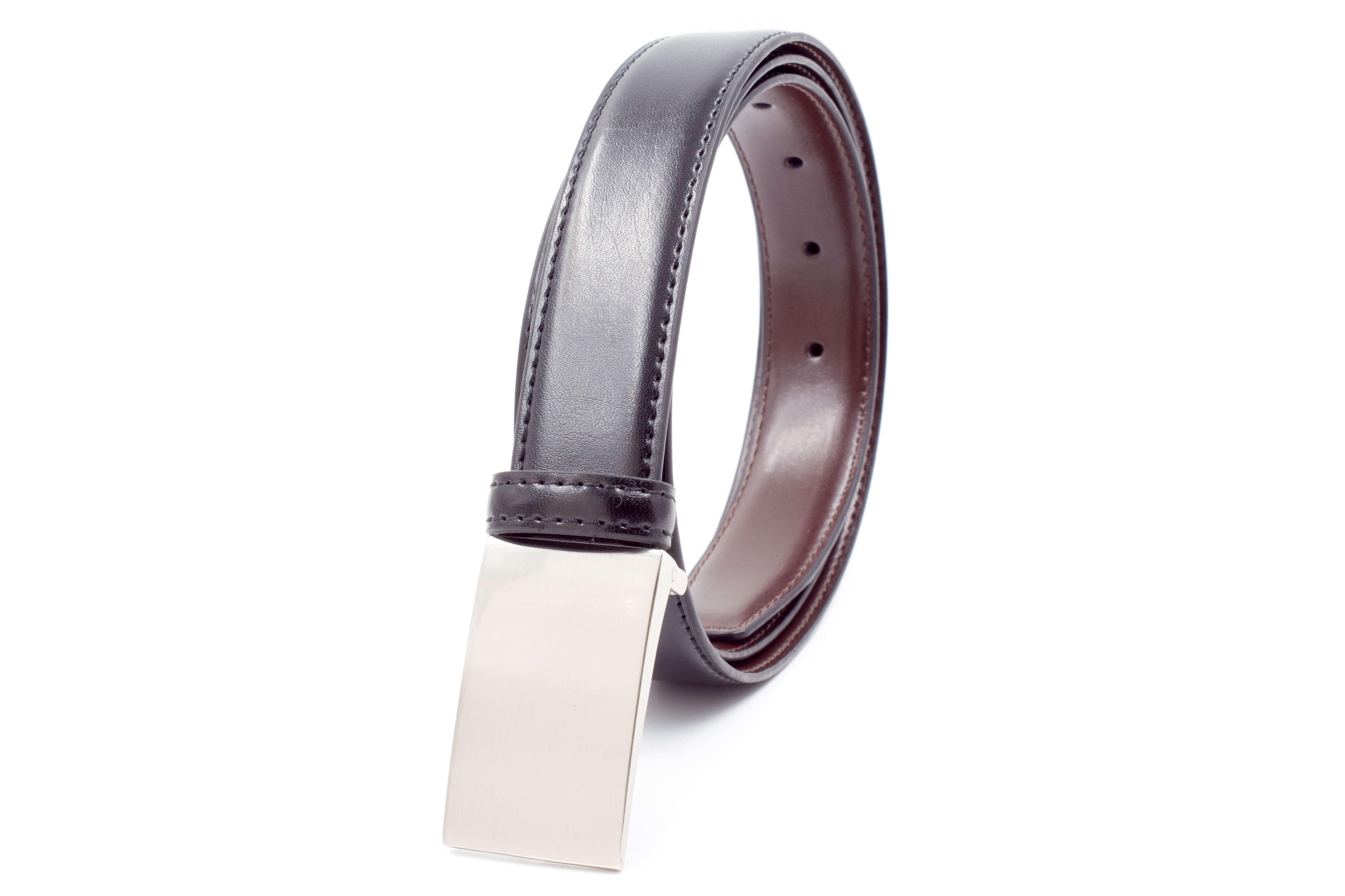 Baby / Boys Leather Belt - Black Flat Buckle - Suit Lab