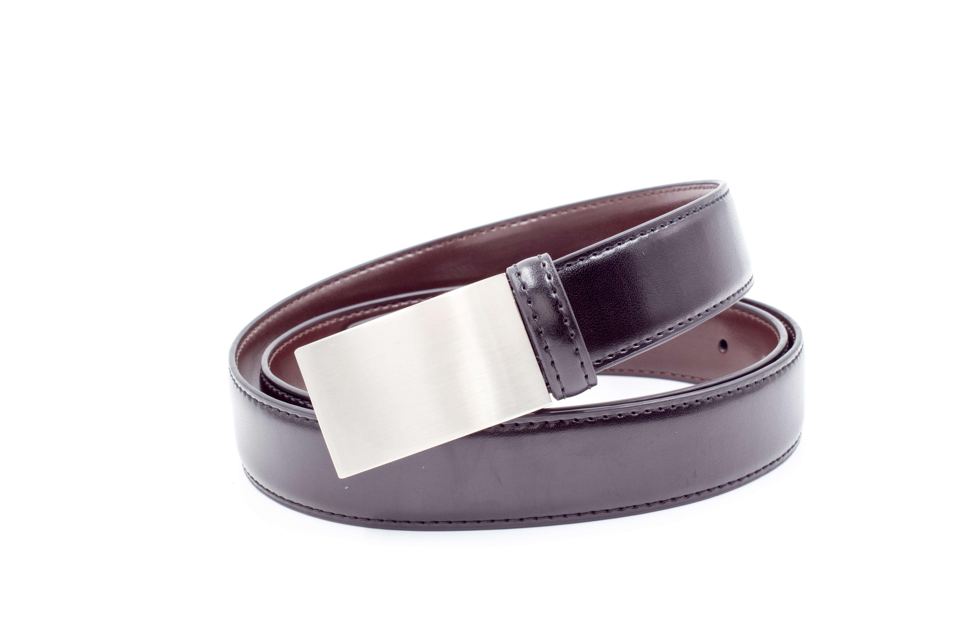 Baby / Boys Leather Belt - Black Flat Buckle - Suit Lab