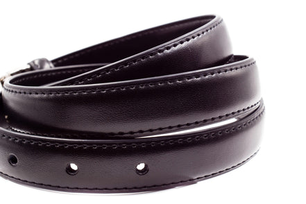 Baby / Boys Leather Belt - Black Flat Buckle - Suit Lab