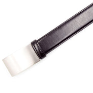 Baby / Boys Leather Belt - Black Flat Buckle - Suit Lab