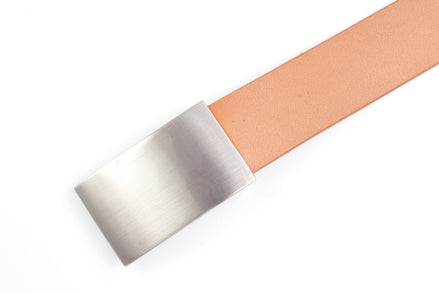 Baby's / Boys' Tan Leather Belt with Flat Buckle