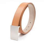 Baby's / Boys' Tan Leather Belt with Flat Buckle