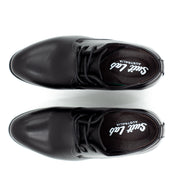 Mens London Derby Shoes - Matte Black