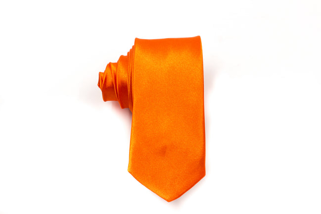 Men's Skinny Tie - Orange