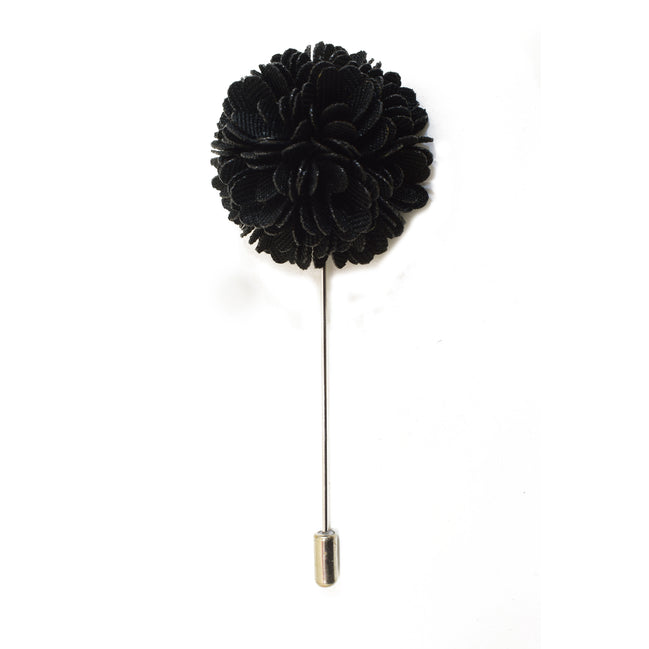 Chrysanthemum Lapel Pin - Black