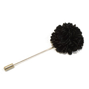 Chrysanthemum Lapel Pin - Black