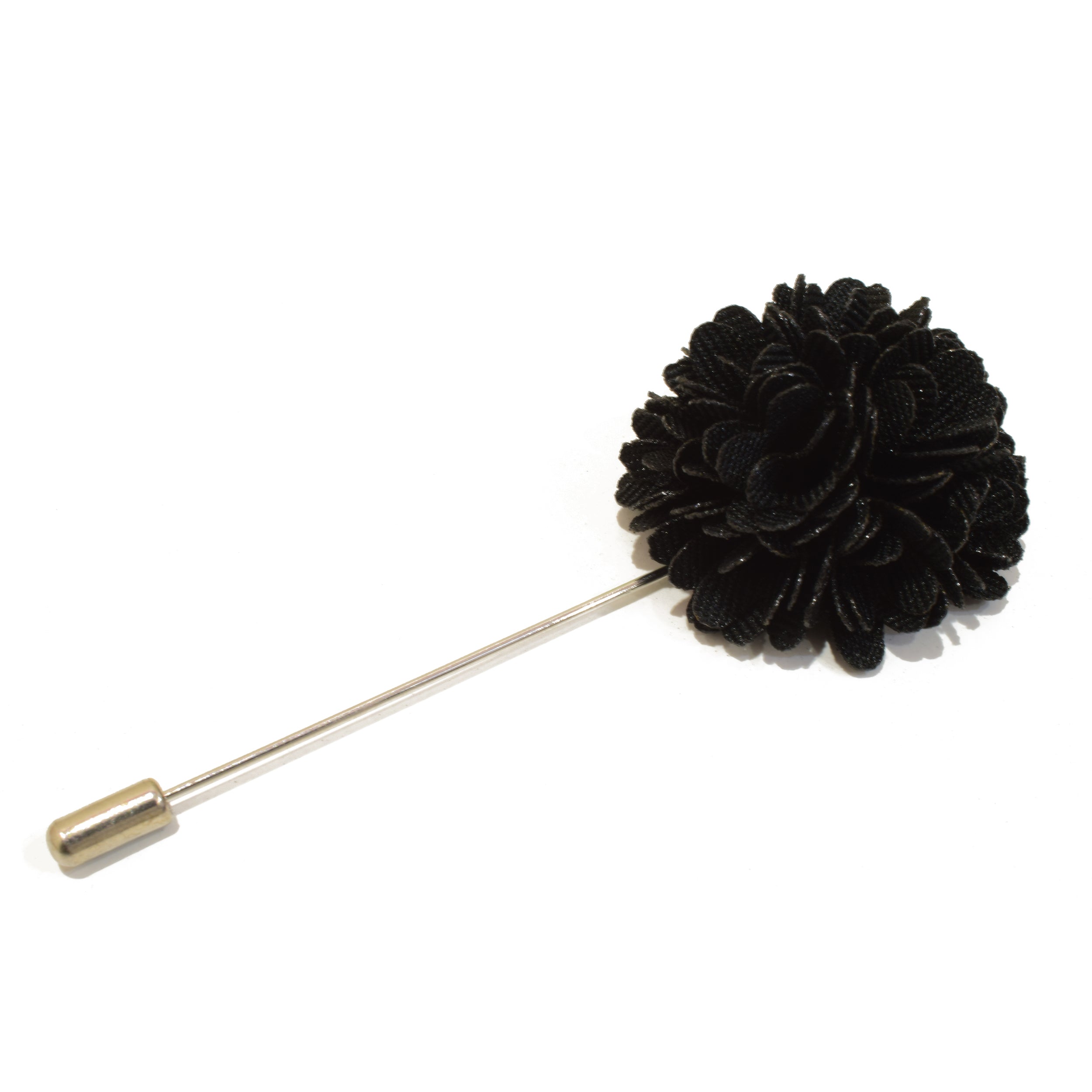 Chrysanthemum Lapel Pin - Black